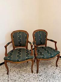 Coppia di poltroncine vintage da camera