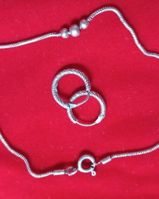 Bracciale e orecchini