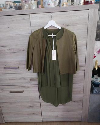 Twin set verde militare nuovo. Tg unica 
