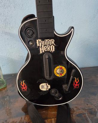 Chitarra Guitar hero per PS3 - nera con adesivi 