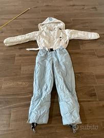 Tuta da sci intera Snow Wear  bianca/azzurra