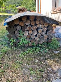 PALI DI LEGNO DI CASTAGNO PER RECINZIONE