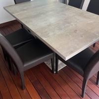 Conforama tavolo allungabile + 6 sedie semipelle