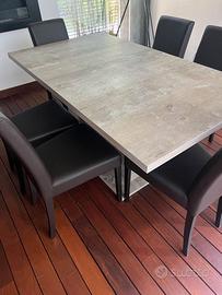 Conforama tavolo allungabile + 6 sedie semipelle