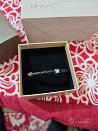 Braccialetto acciaio inox pelle 