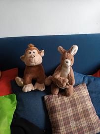 Pupazzi scimmia e canguro 