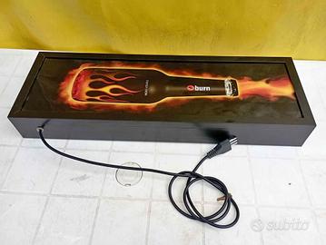 INSEGNA LUMINOSA BURN ANNI 90 PUBBLICITARIA