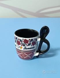 Tazzina da caffè da collezione - I love Romania