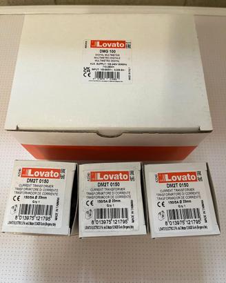Multimetro Lovato DMG100 + 3 TA da 150/5A, nuovi