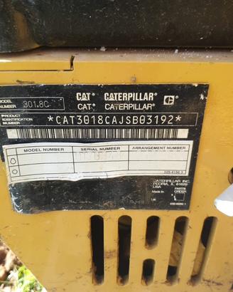 Ecavatorino cat 301.8 c
