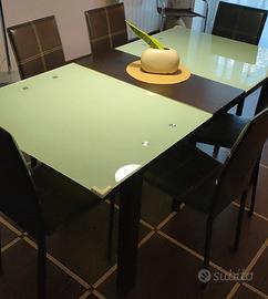 tavolo da cucina in vetro