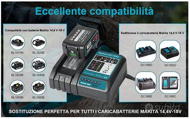 Caricabatteria rapido DC18RC compatibile Makita