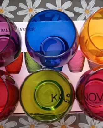 Set bicchieri Colorati in vetro liscio, 6 pezzi