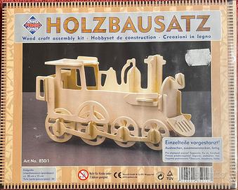 Trenino da montare in legno