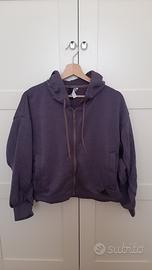 Felpa lilla con cappuccio Adidas