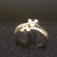 anello Argento e cristalli Disney Topolino 