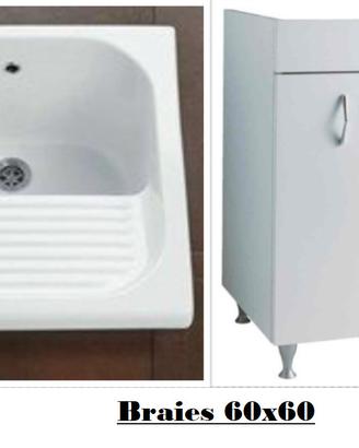 Lavatoio in ceramica Braies 60x60 cm