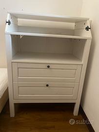 SUNDVIK Cassettiera/fasciatoio, bianco