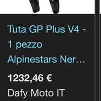 Tuta alpinestar gp plus v4