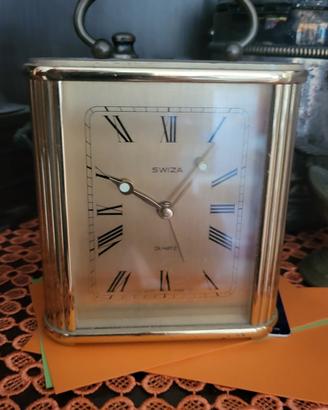 orologio in ottone pieno da comodino 