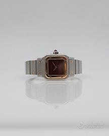 Cartier Santos Lady Acciaio-Oro Burgundy
