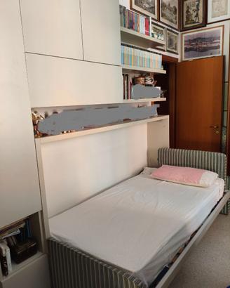 Libreria con Divano Letto Clei