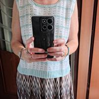 Canottiera puro cotone fatta a mano nuova 
Verde c