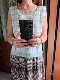 Canottiera puro cotone fatta a mano nuova 
Verde c