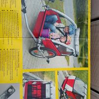 carrellino traino per bici porta bimbi
