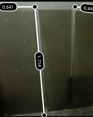 3 Lastre di Vetro Ornamentale Vintage per Porte