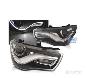 FARI AUDI A1 10-14 CON LUCI DIURNE A LED NERI