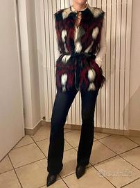 Gilet lungo in pelliccia sintetica Pinko