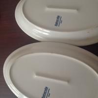 vassoio da portata bianco e blu vintage di marca