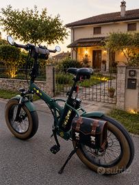 Bici pieghevole fat bike icone marines