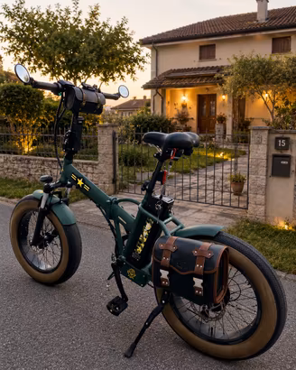 Bici pieghevole fat bike icone marines