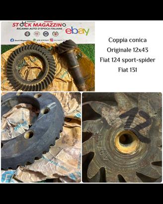Coppia conica 12x43 Fiat 131 Racing nuova original
