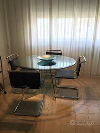 Tavolo tondo di cristallo Cattelan Italia