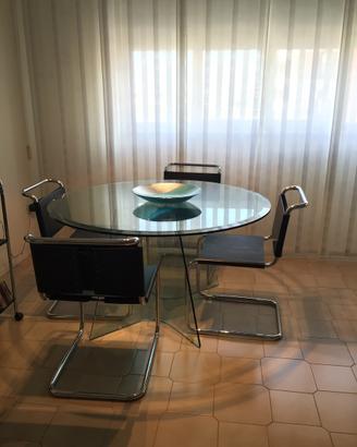 Tavolo tondo di cristallo Cattelan Italia