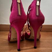 Sandali fucsia con tacco alto