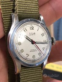 Titus Genève orologio militare WW2 vintage anni 50