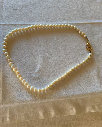Collana vintage perle vere d'acqua dolce