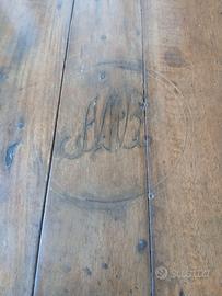 Tavolo rotondo antico in legno massello