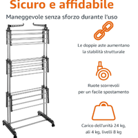 Stendibiancheria a torre da interni  4-livelli