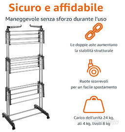Stendibiancheria a torre da interni  4-livelli