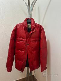 Piumino vera pelle in piuma d’oca color rosso