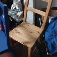 6 sedie in legno massiccio di pino 