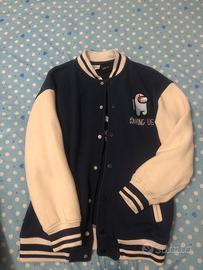 Felpa 9/10 anni con bottoni college Among us