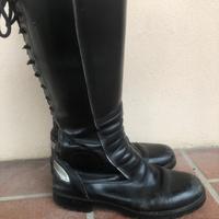 Stivali in pelle da moto da radiomobile usati n44