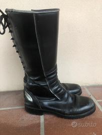 Stivali in pelle da moto da radiomobile usati n44