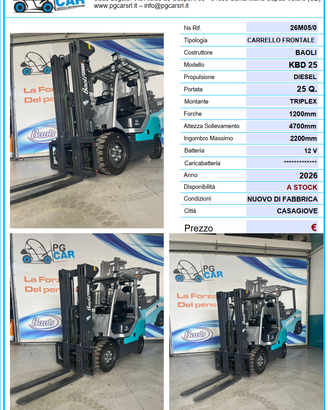 BAOLI KBD 25/35 TRIPLEX - SEMICABINA